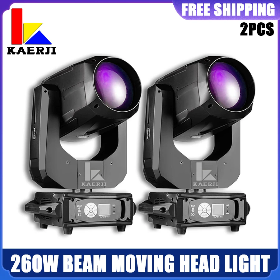 

New 2Pcs 260W Audience Light 10R 260W Moving Head Stage Light DMX512 DJ Party Wedding Equipment Show Bar Stage Christmas Party