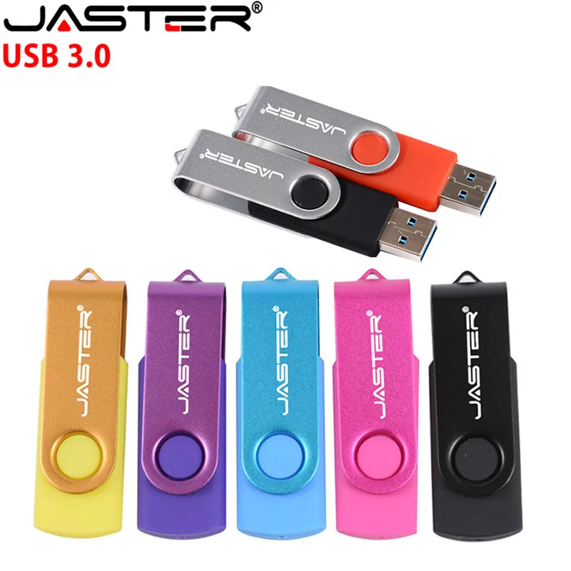 JASTER 3.0 Rotation USB Flash Drive Pen Drives 8GB 16GB 32GB 64GB High Speed Usb Stick  Flash Drive Pendrive 128GB U Disk