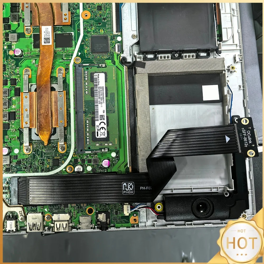 M.2 NVMe To Oculink SFF-8611 SFF-8612 Female Socket Cable Extension Cable for Stable Transmission in Gaming PC