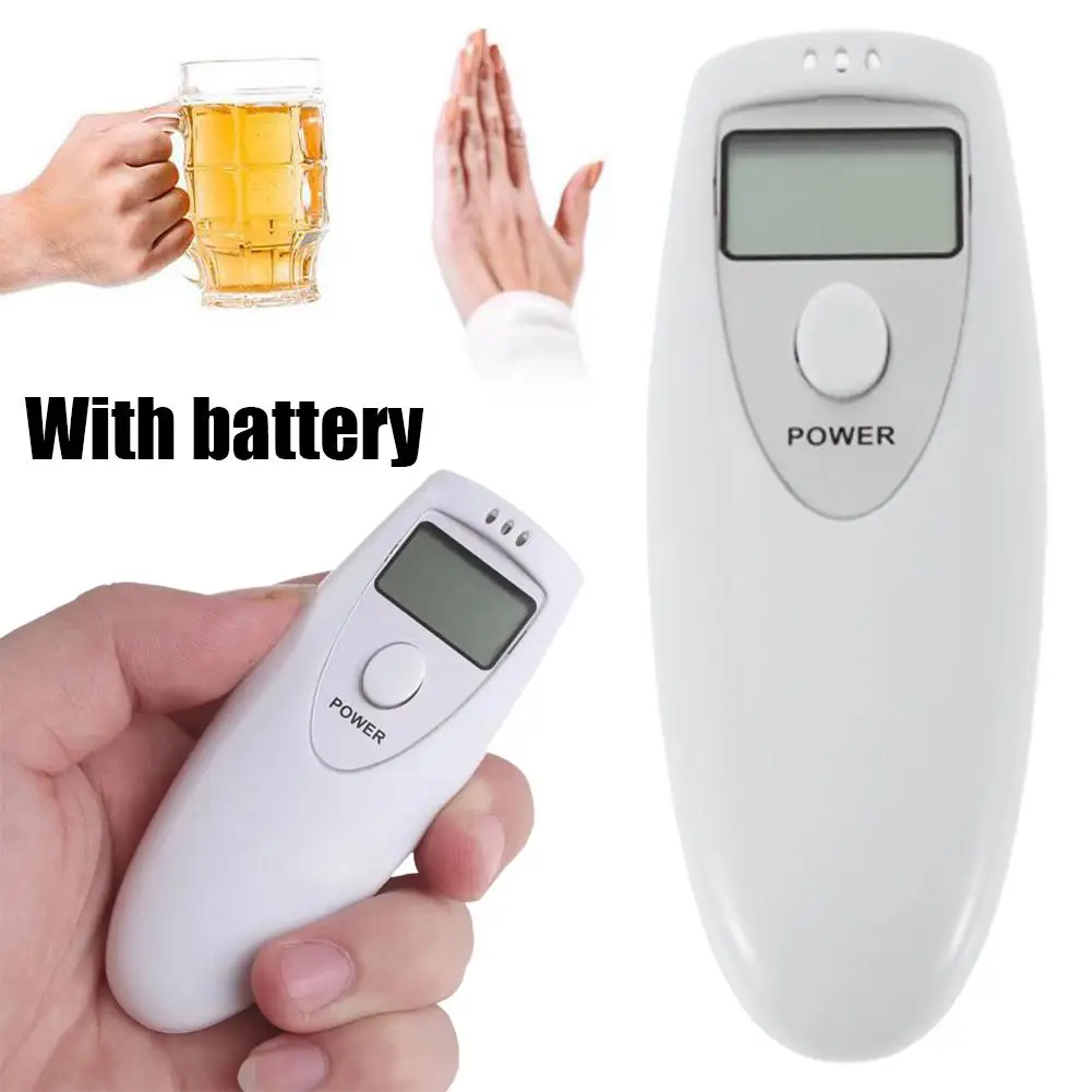 Portable Breathalyzer Alcohol Tester Compact Breath Alcohol Detector Breathalyzer Analyzer with Lanyard Strap for Drivers