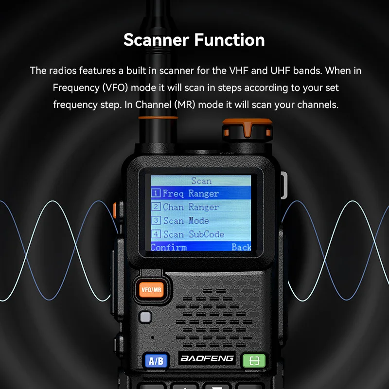 1 Uds Baofeng UV-5RH PRO GPS Walkie Talkie de largo alcance multibanda sin cables copia frecuencia NOAA tipo-c Radio de remolque portátil