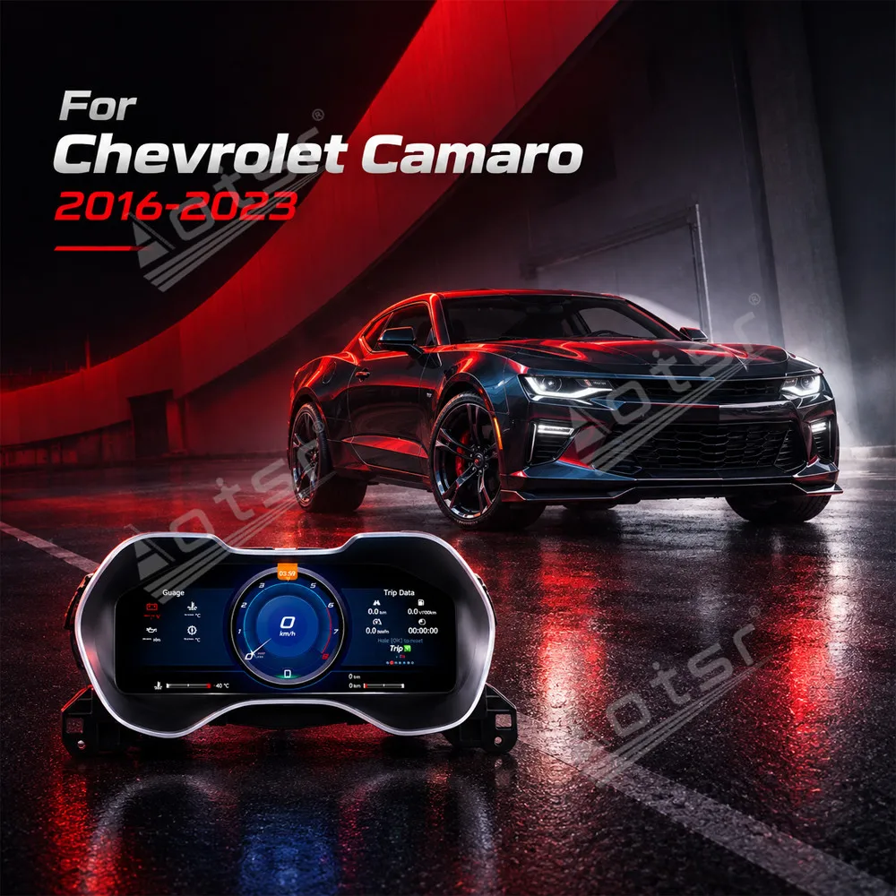 Premium 12.3 Inch Anti-Glare Full LCD Digital Dashboard Virtual Cockpit For Chevrolet Camaro 2016-2023 Instrument Upgrade Kit