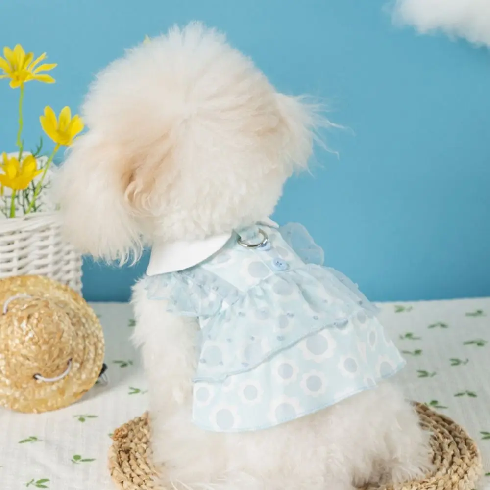 Fashion Soft Dogs Princess Dress Breathable Comfortable Dog Sunflower Dress Lace Pet Dresses Party Birthday Decor