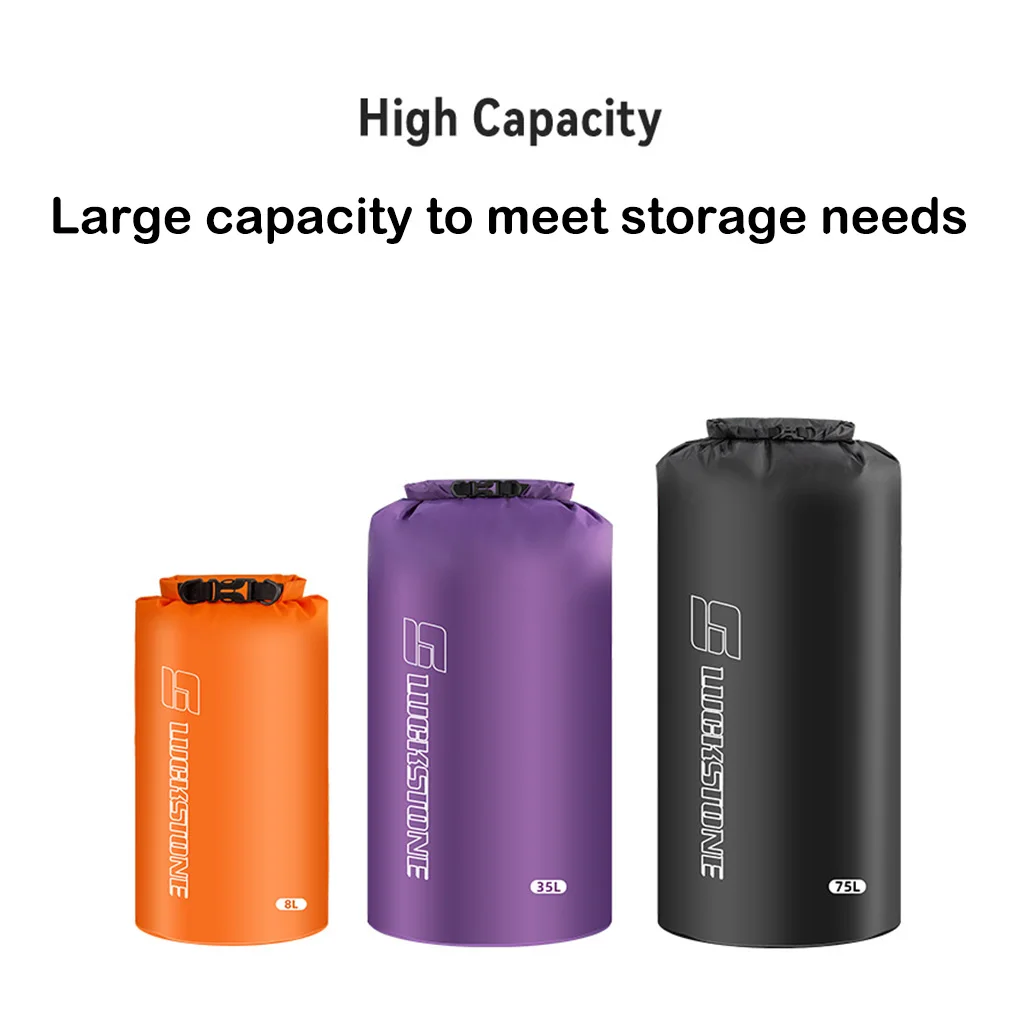 في الهواء الطلق مقاوم للماء حقيبة جافة خفيفة فصل المياه الجافة والعتاد كيس التخزين للسباحة القوارب التجديف التجديف 25/35/75L #6