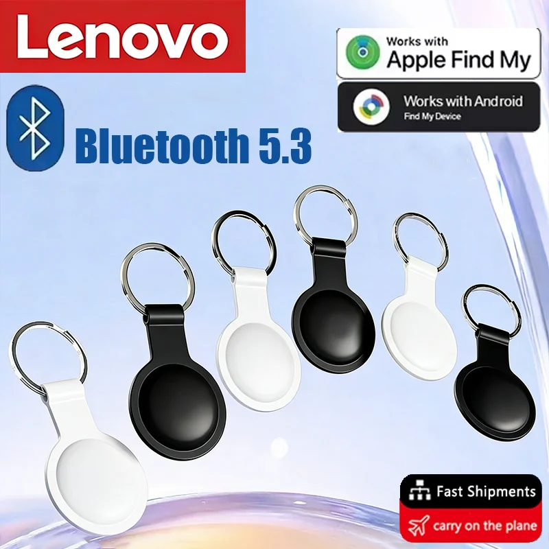 

Lenovo Mini GPS Tracker for Find My App Android Systerm Air Tag Smart Bluetooth 5.3 Child Key Finder Bag Anti-Loss Pet Locator