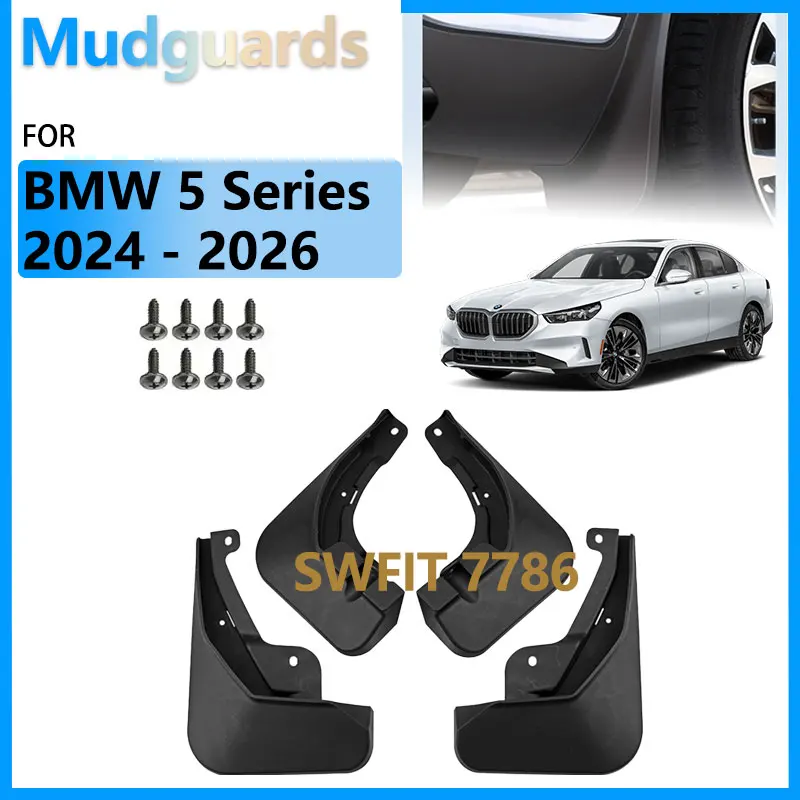 

Брызговики для BMW 5 серии M Sport 520i 2025 2024 2026 G60, аксессуары, брызговики, брызговики, внешняя часть крыла 4X4