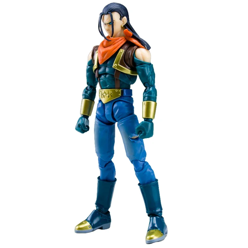 Auf Lager Original Original Bandai Anime Dragon Ball SUPER ANDROID 17 SHF Action Figure Sammeln Ornamente Modell Spielzeug Geschenke