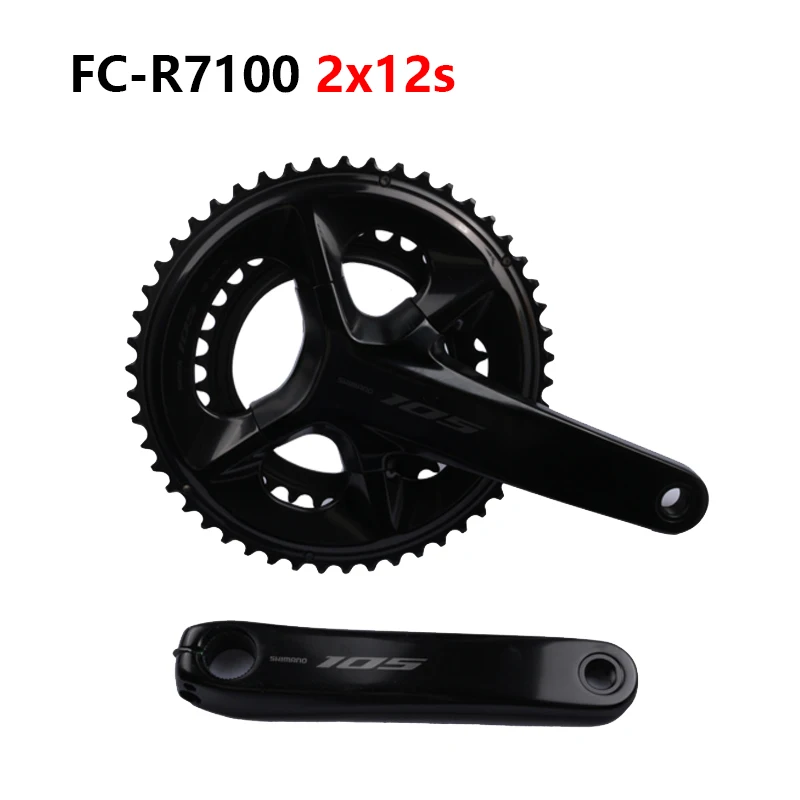 Shimano 105 HOLLOWTECH II R7000 2x11s Di2 R7100 2x12s 165/170/172,5/175mm 50-34T 52-36T 53-39T Für Rennrad Fahrrad Kurbelgarnitur
