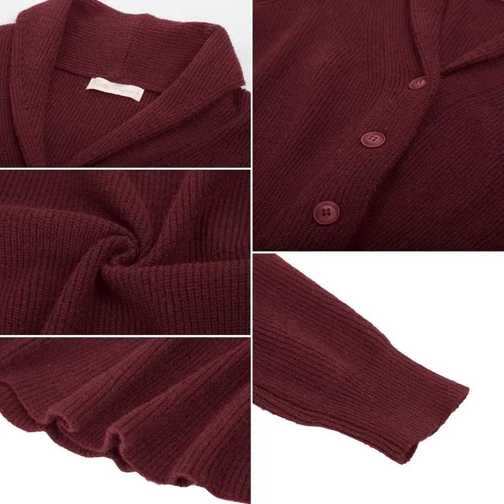 Kardigan vintage z klapami szalowymi dla kobiet z epoki Belle Époque