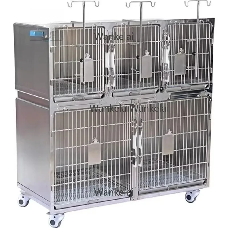 

Super Value Factory StoreOSCAT Top Quality Professional 5 Doors Stainless Steel Dog Cage For Vet ClinicSuper Value Fa