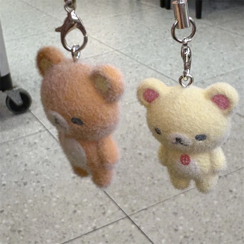 Kawaii Rilakkuma سهل الدب المحمول قلادة المفاتيح لطيف يتدفقون كسول دمية الراتنج قلادة كاميرا CCD معلقة هدية #4