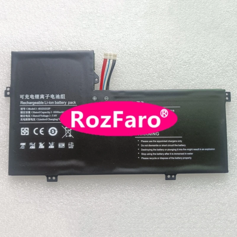 RozFaro GSP3374115 45121212P 7.6V 5500mAh 41.8Wh 10-pin 8-wire Laptop Battery For IRBIS NB119 Yoga 11.6-inch Notebook