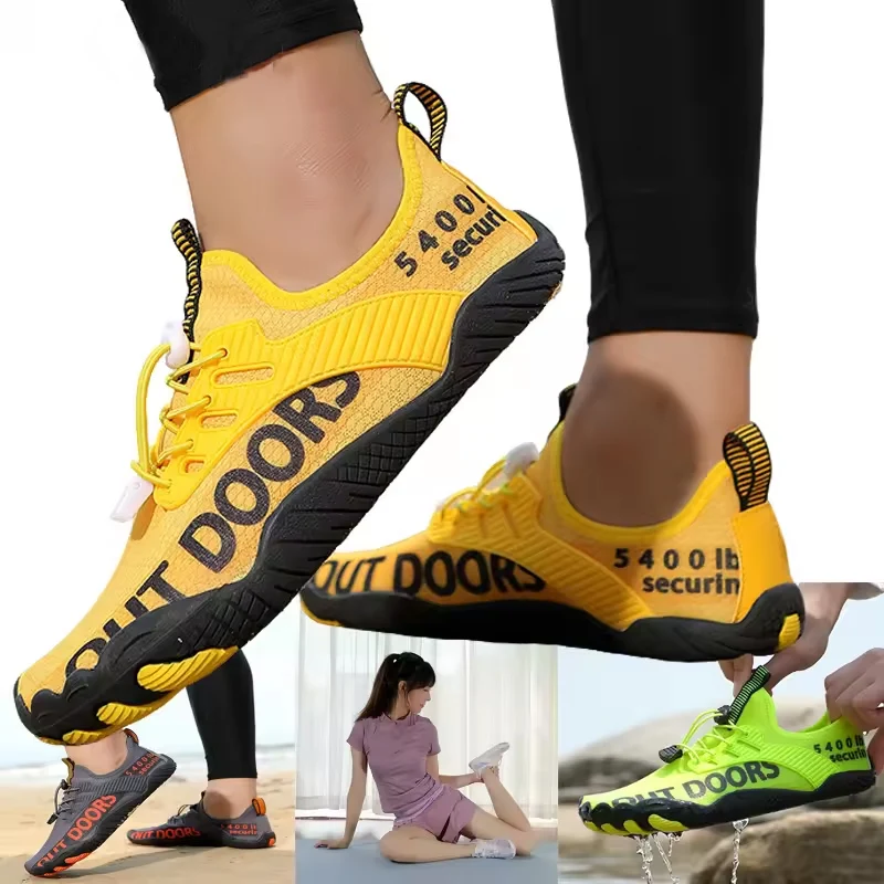 Unisex Five Fingers Barefoot Water Shoes Non-Slip Quick Dry Beach Shoes For Men Women Outdoor Swimming Surfing Fitness Sneakers