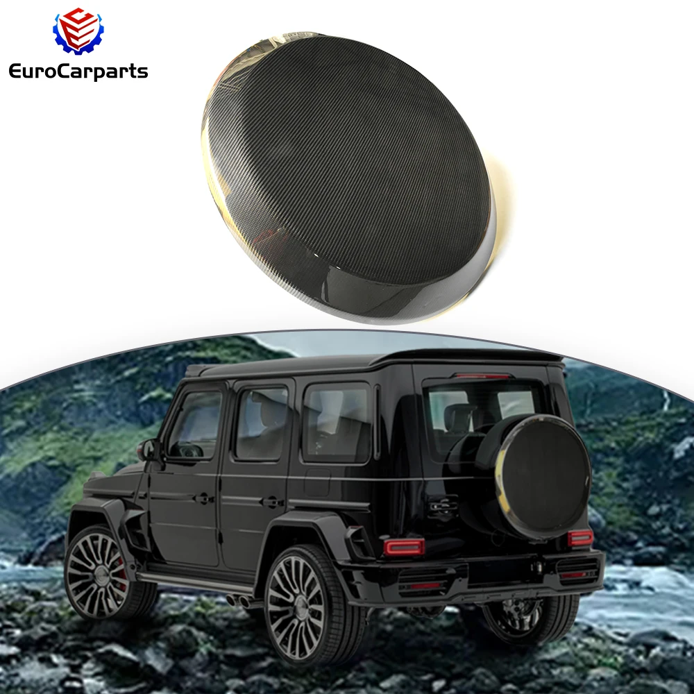 G Class W464 W463A Spare Tyre Cover Dry Carbon Fiber Exterior Accessories 2019 Year Up Spare Tire Cover Spare Wheel Cover