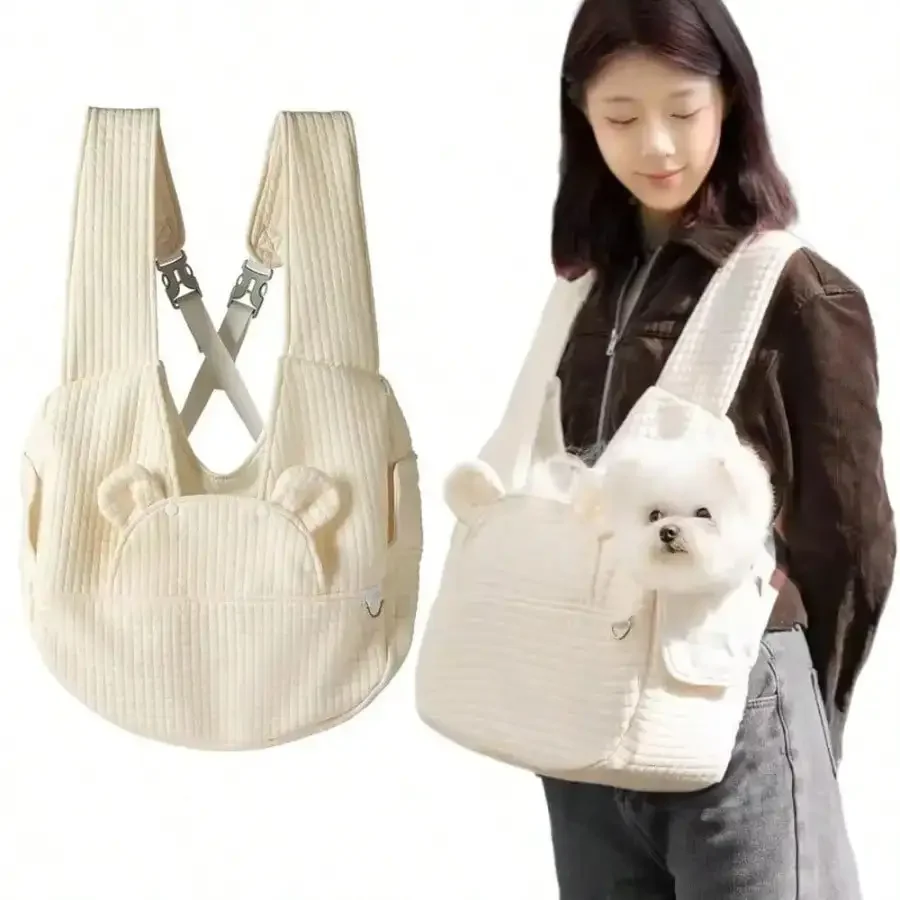 

Portable Pet Backpack Breathable Large Capacity Dog Bags Adjustable Cross Chest Backpack Outdoor