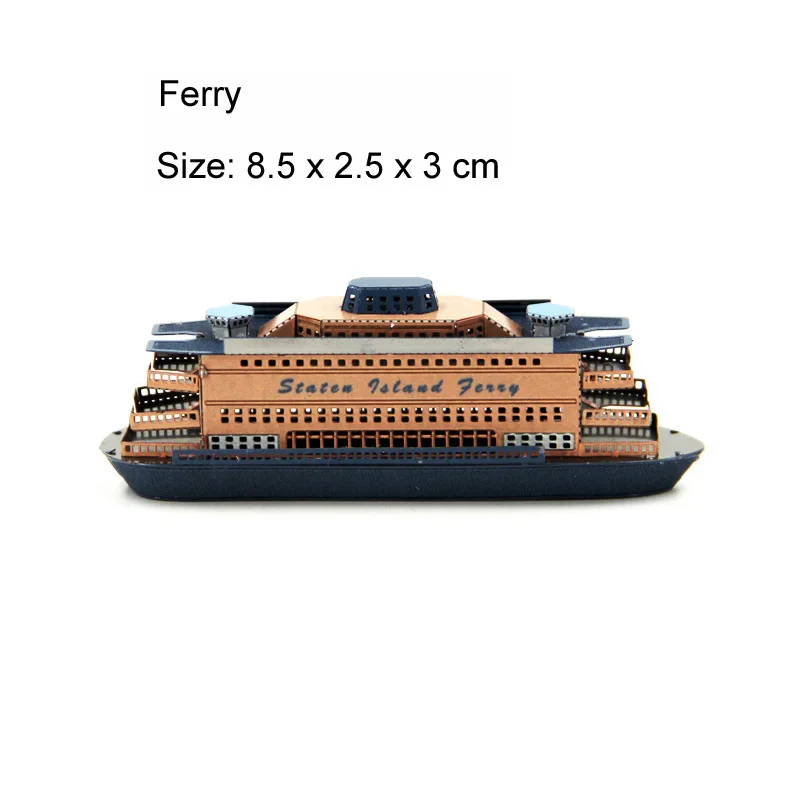 Diecast Metal Assembled Model DIY Three Dimensional Puzzle Colorful Ship Destroyer Titanic Golden Deer Ship Model