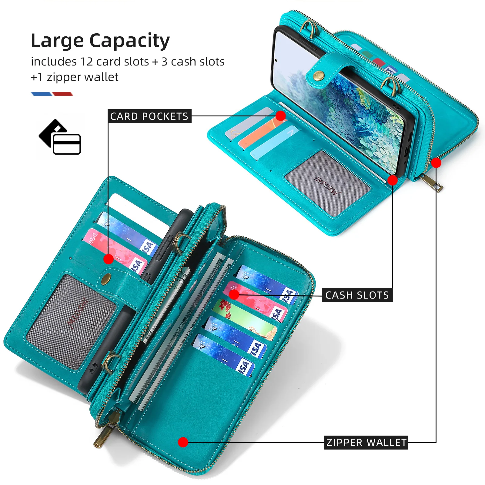 Megshi-iPhone用レザーウォレットケース,iPhone x,xs max,se,8,16,15,14 plus,13,12,11 pro max,mini,2020と互換性があります