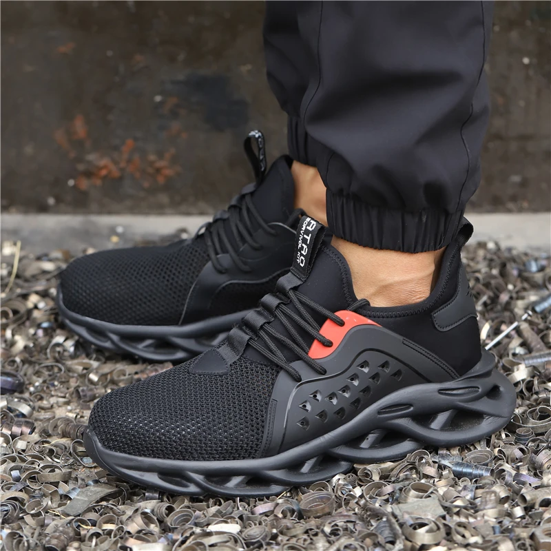 Mens Safety Shoes Anti-smash Anti-puncture Work Shoes Men Sport Shoes Security Protective Boots Indestructible Anti-smash Shoes