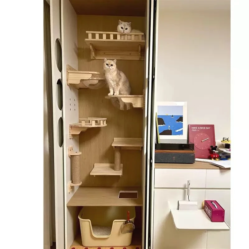 Moon cat climbing frame Small apartment does not occupy an area Magnetic cat climbing frame Household multi-layer