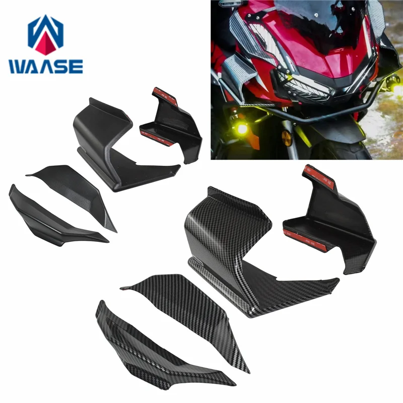 

waase For Honda ADV160 ADV 160 2023 2024 2025 Front Side Air Flow Aero Wing Fairing Headlamp Eyebrow Cover Cowl Panel