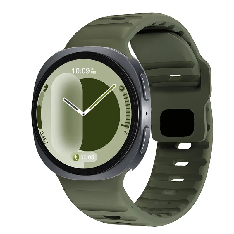 Silikonarmband für Samsung Galaxy Watch 8 Armband 40 mm 44 mm Atmungsaktives Sportgürtelarmband Correa Galaxy Watch 8 Klassisches Band 46 mm