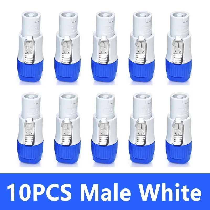 10Pcs Powercon XLR Stecker 20A Power Stecker Steckdose NAC3FCA NAC3MPA NAC3FCB 3Pin Stecker Buchse XLR Adapter Blau Weiß