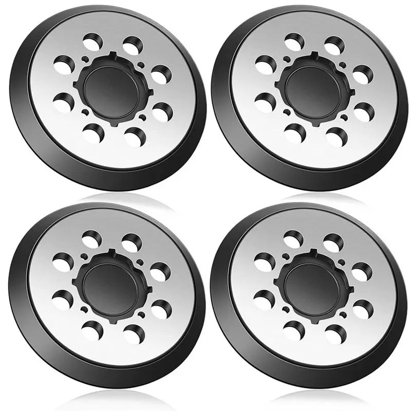 A27F-4Pcs Metal Backed Orbital Sander Replacement Pad Sturdier,5 Inch 8 Hole Hook Sander Pad For DWE6421 6421K DWE6423 6423K