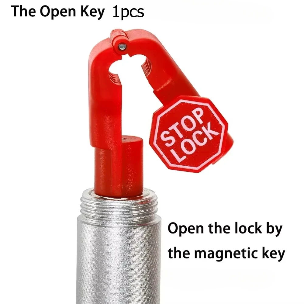 100 шт., замки с крючками, 6 мм, пластиковый магнит, безопасный красный стоп-замок, противоугонный крючок для перфорированной доски для розничного магазина, торговый центр
