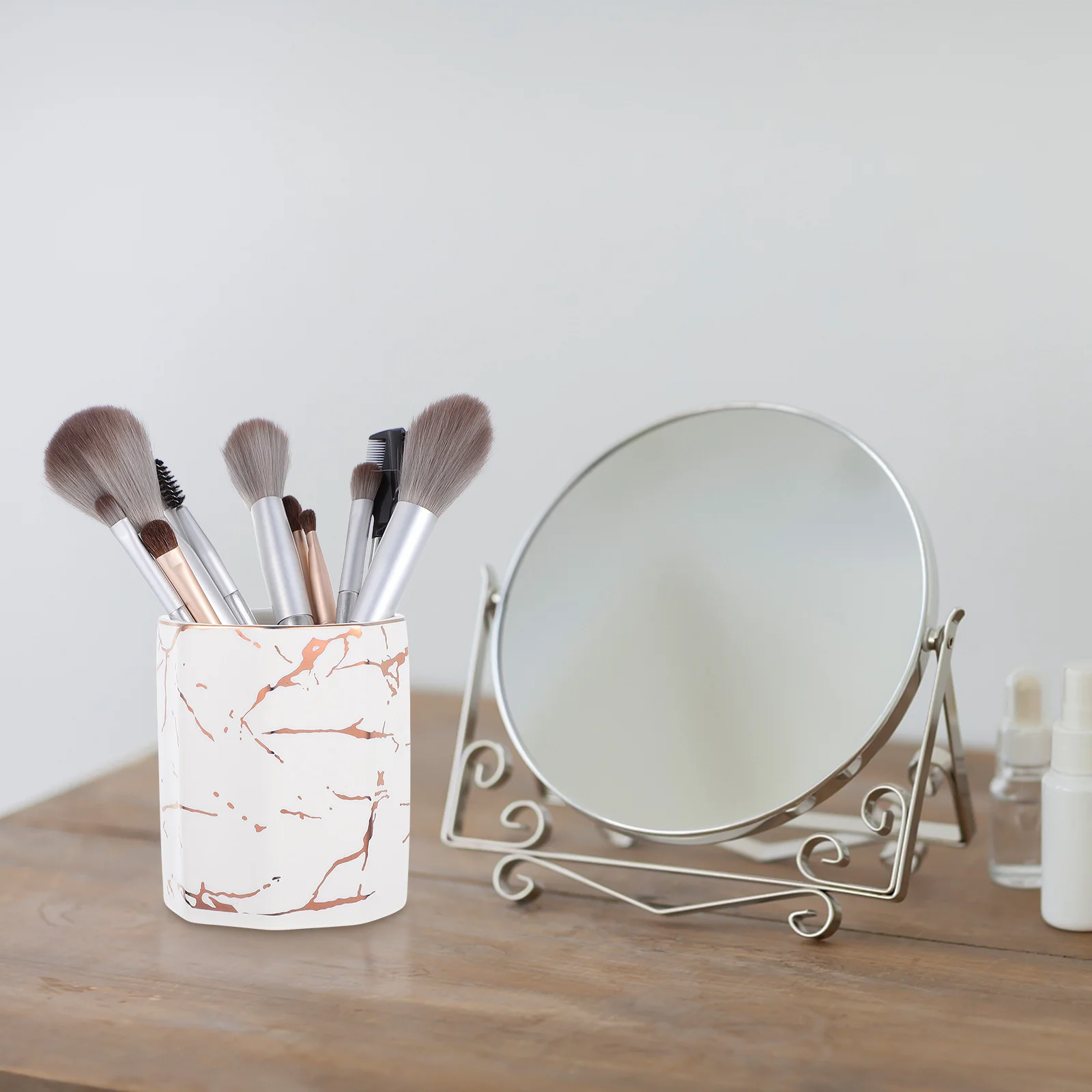 

1Pcs Marble Pattern Ceramic Pen Holder for Office School Desk Organizer Brush Storage Stationery Supplies Pencil