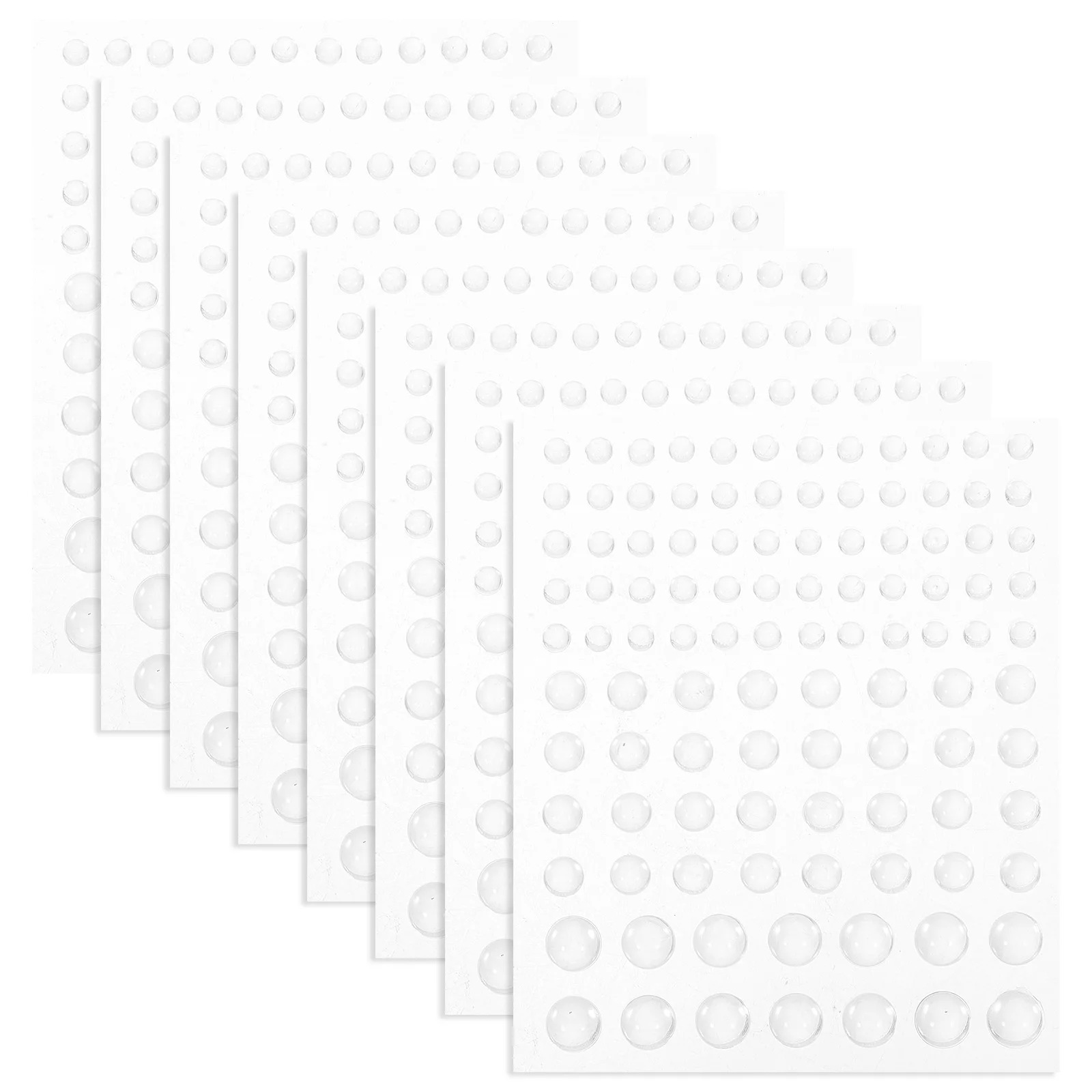 

8 Sheets Simulated Dewdrop Stickers Clear Water Droplets Embellishments DIY Phone Case Patches Craft Supplies Round Dew