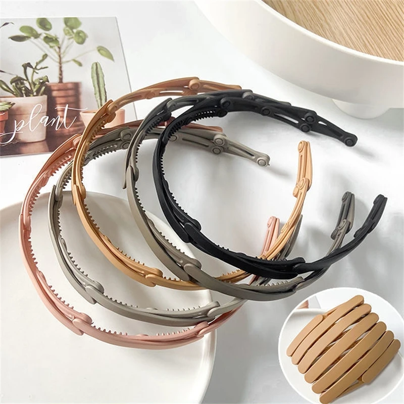 Telescopic Headband Portable Folding Hairpin Women Magic Non-slip Headband Hair Hoop With Teeth Fashion Hair Accessories