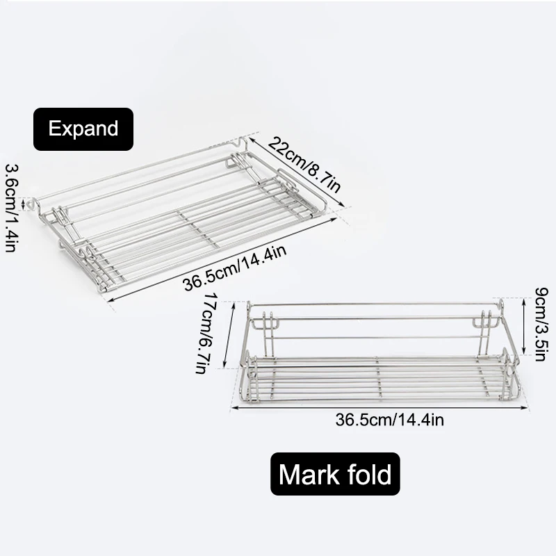1 قطعة منظم رف مكتب من الألومنيوم قابل للطي ، سلة تخزين معلقة محمولة للتخييم على الطاولة والمكتب
