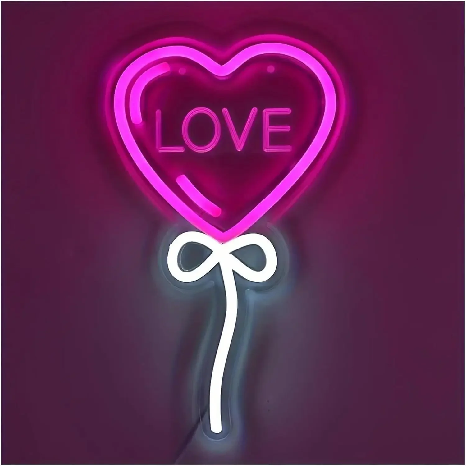 

Love Balloon Neon Sign USB Dimmable LED Neon Light Up Sign for Bedroom Bar Livingroom Wall Art Decoration Festival Gifts