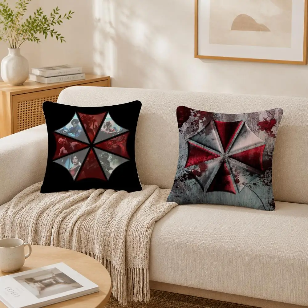 Hot SCARY Movie R-Resident E-Evil Cushion Cover Plush Decorative Pillow Case With Hidden Zipper Fashion Room Decor For Home