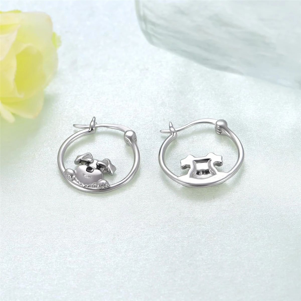 1Pair Cute Schnauzer Earrings Exquisite Women\'s Cartoon Pet Dog Memorial Jewelry Accessories Dog Lovers Perfect Holiday Gift