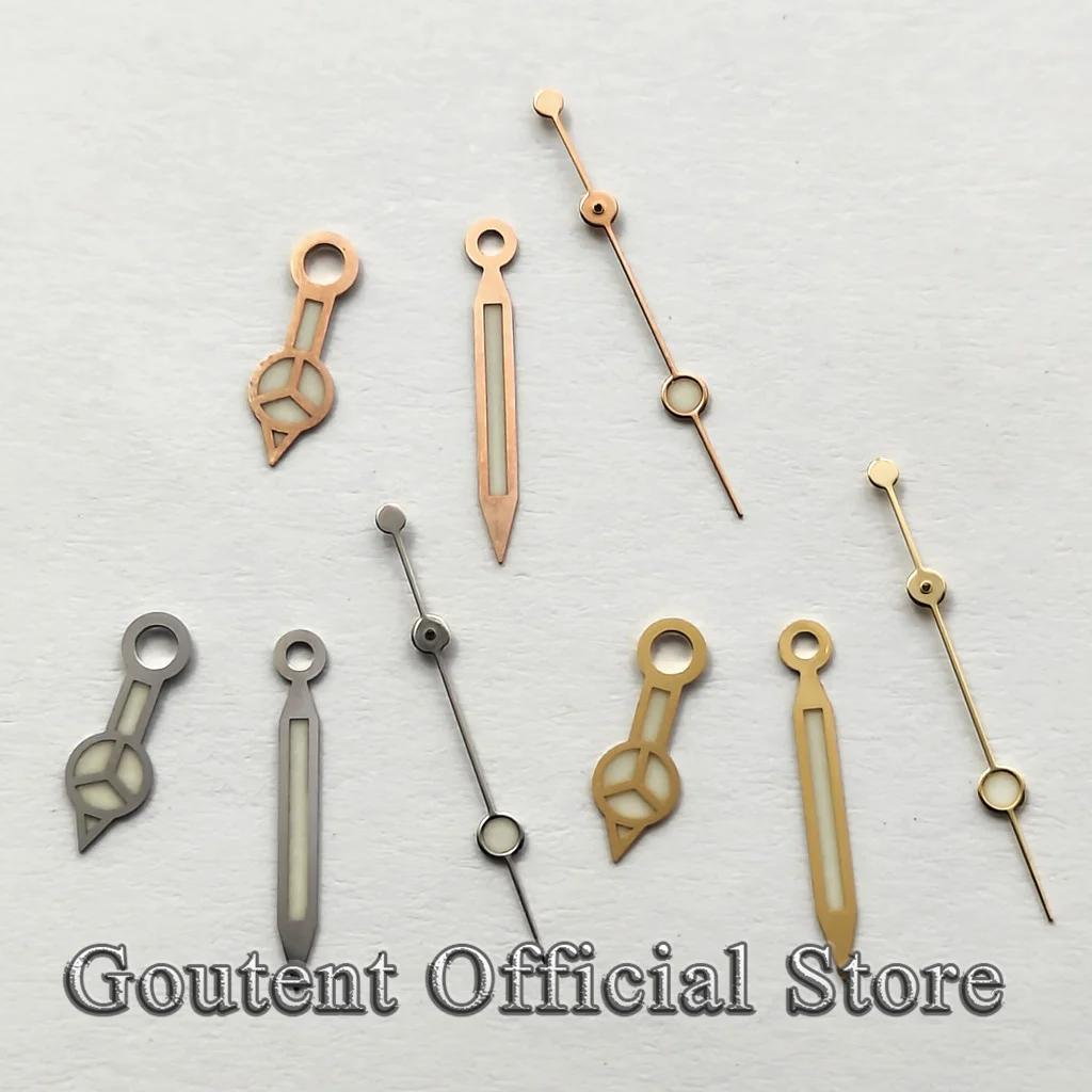 Goutent Retro Watch Hands Green Luminous Multi‑Color Gold Silver Rose Gold Fit VH31 Quartz Movement Watch Mod Replacement Parts