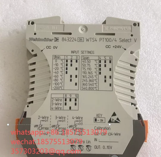 For Weidmüller 8432240000 WTS4 PT100/4 843224 Analog Signal Isolator  1 Piece