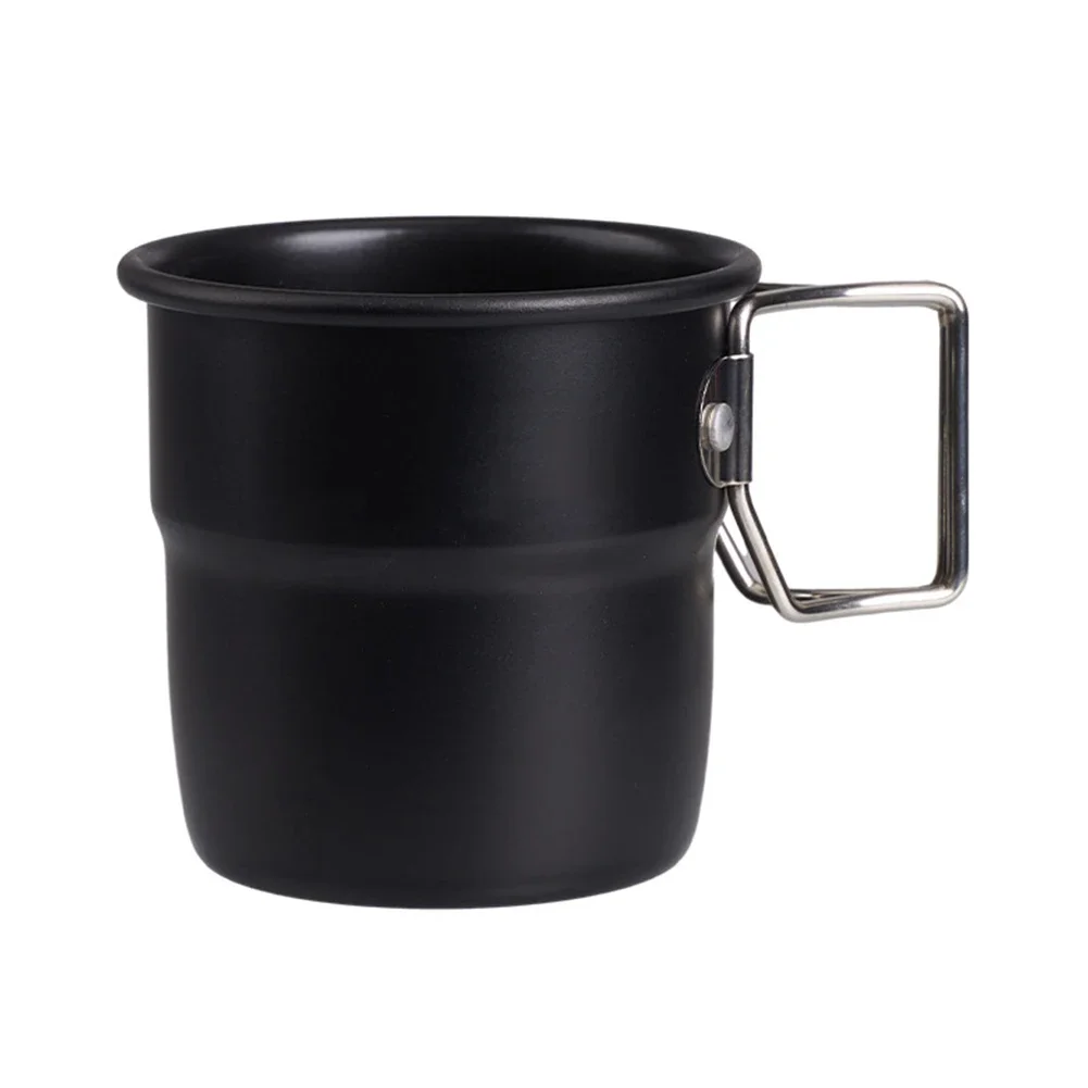 

Foldable Handle Camping Mug Hydration Needs Black 300ml Outdoor Camping Mug Coffee Cup Compact Size Easy Storage