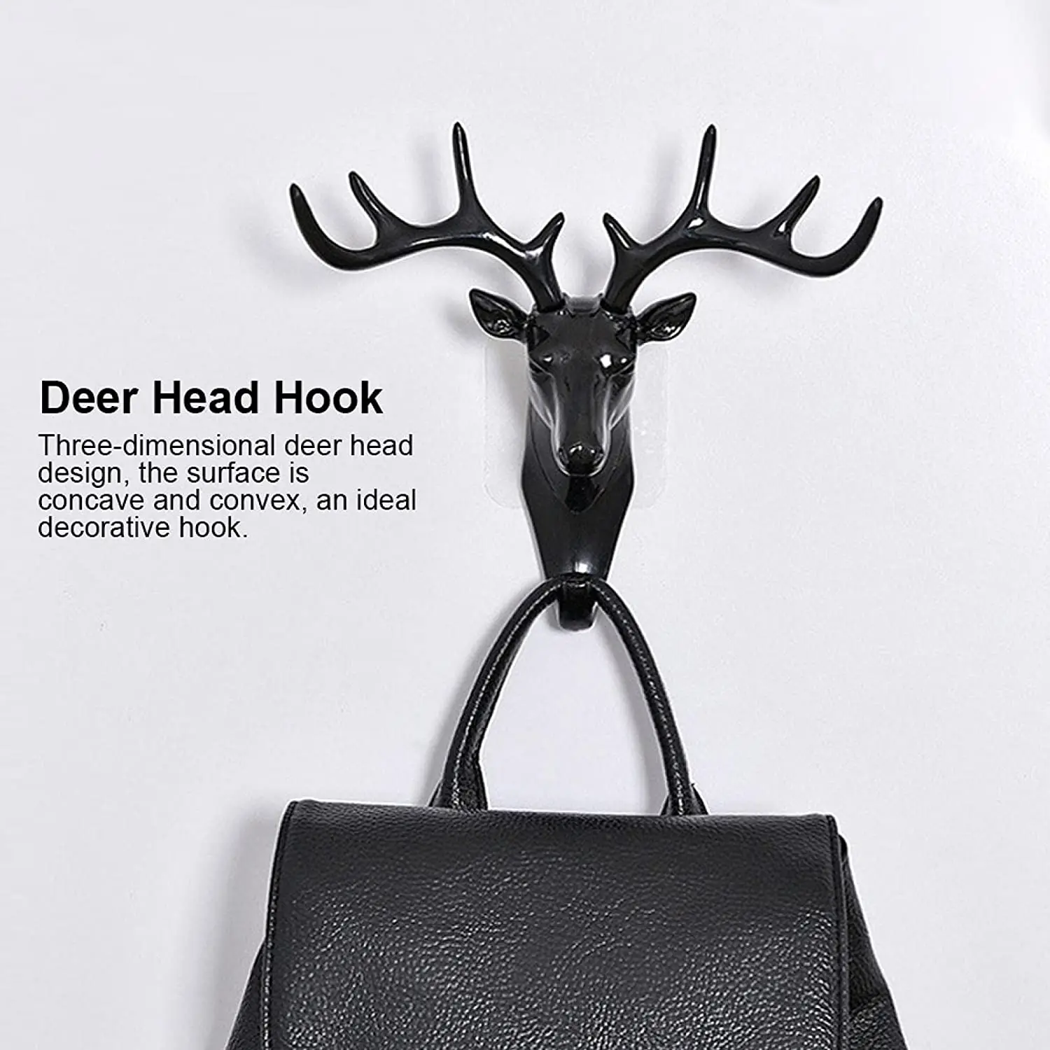 New Vintage Deer Wall Hanging Hook Head Antlers for Hanging Clothes Hat Scarf Key Deer Horns Hanger Rack Wall Decoration