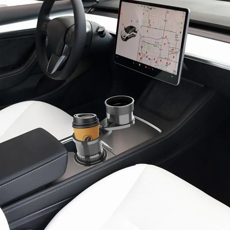 Car Coffee Cup Holder 2 In 1 Drink Holder Adapter Adjustable Auto Front Seat Cup Extender Organizer For Drinks Wallets Mobile