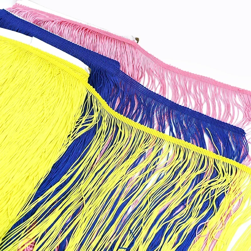 1–5 Monate Meetee 50 cm Polyester-Fransen, Quastenbesatz, Hochzeitskleid, dekorative Quasten, Fransen für Vorhang, Kleidungsstück, Besätze, Zubehör – Detail 11