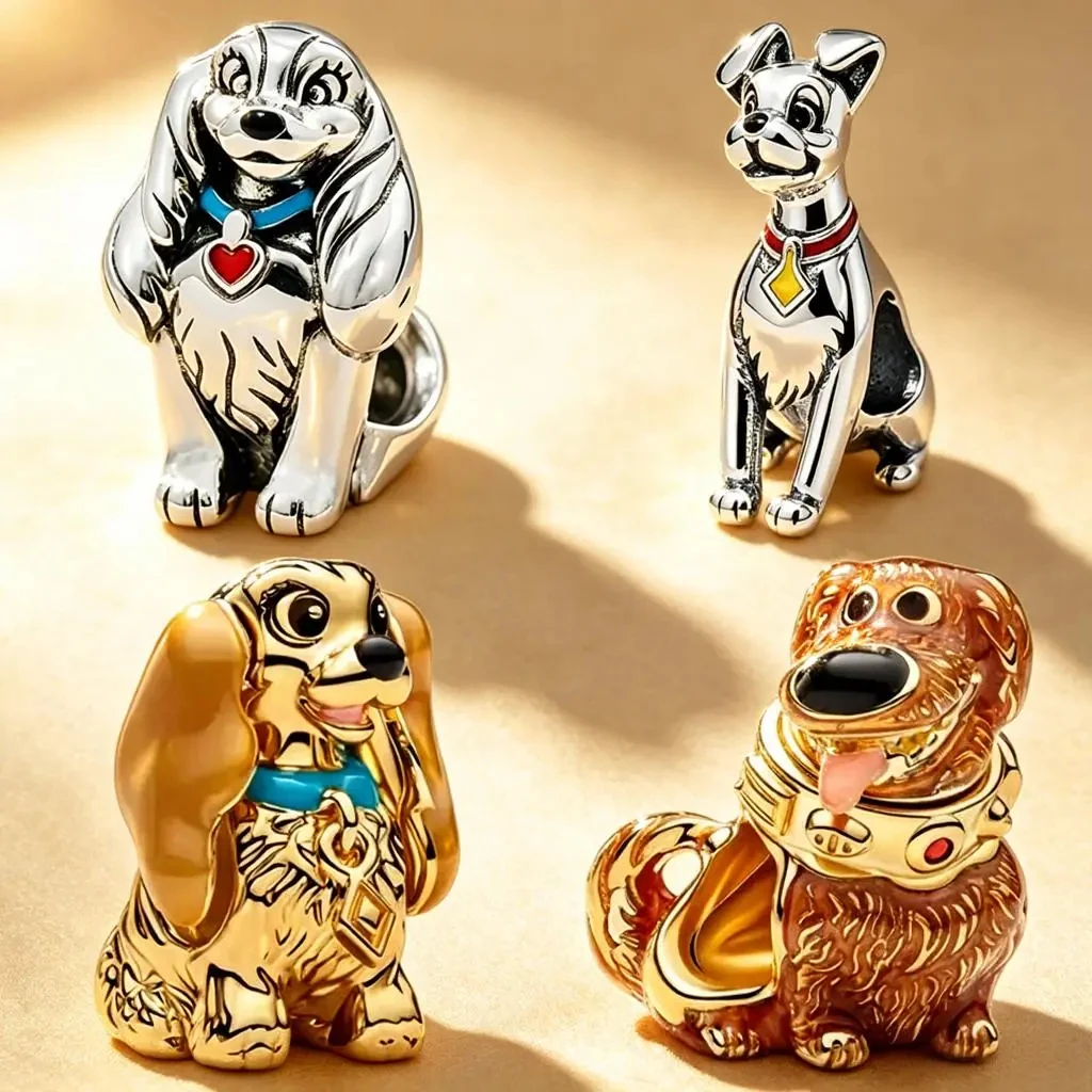 Novedad 2026: Abalorios DIY para Joyería Femenina, Regalos de Pixar Up (Dug y Lady), Compatibles con Pulseras y Collares Originales de la Serie Snake