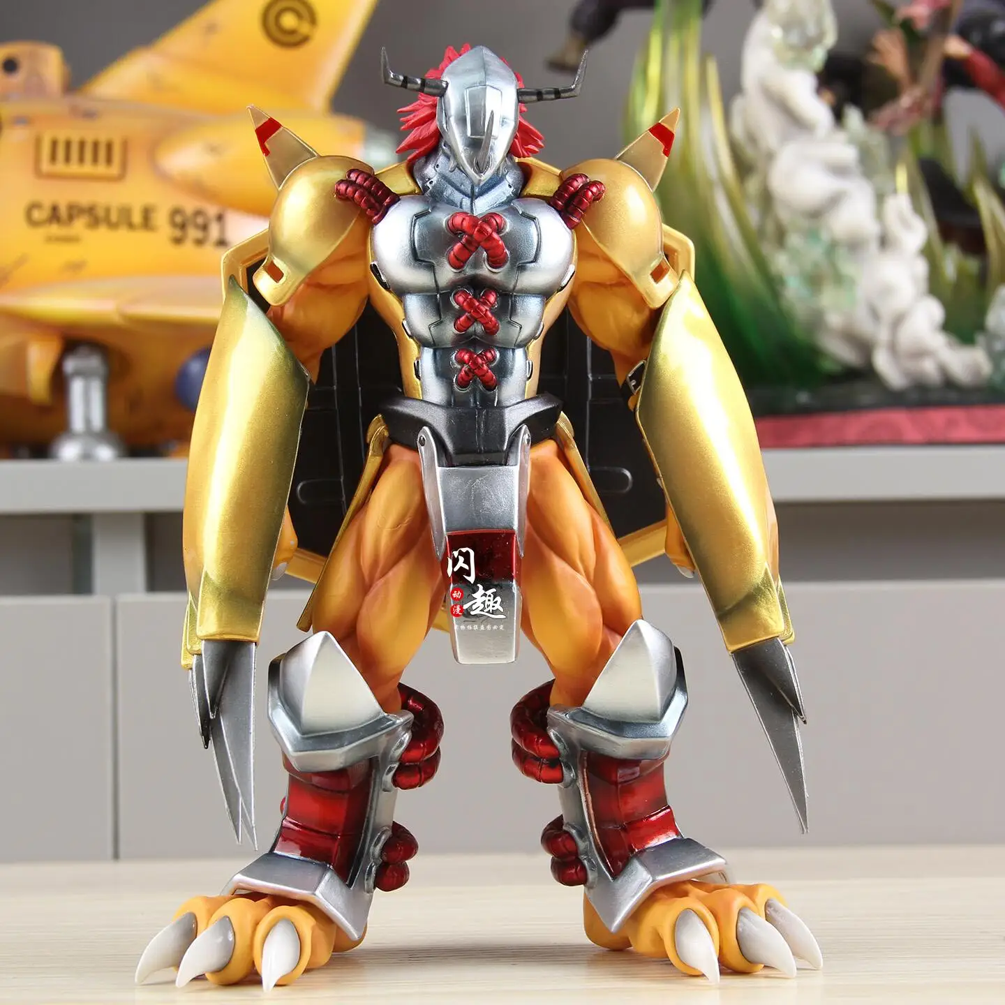 

20cm Digimon Adventure Figure Greymon Figures Figurine Pvc Gk Statue Model Doll Collection Room Decoration Christmas Gifts Toys