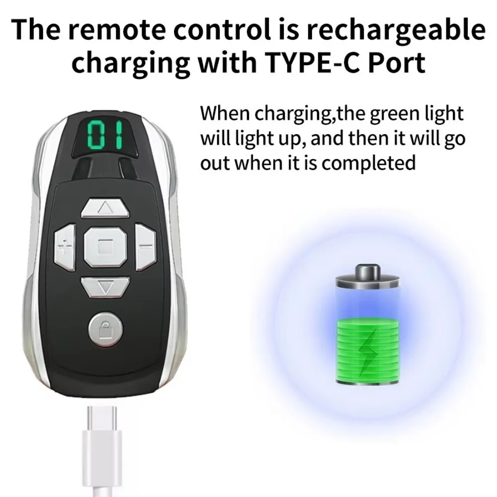20-Channel Garage Door Remote Control Rechargeable Clone Gate Controller Multi Frequency RF Control Gate Key Duplicator