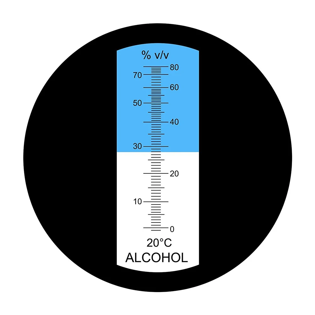 New Specialised 0-80% Alcohol Refractometer ATC Alcohol Content Tester Brew Meter Whisky Brandy Vodka Tequila Chinese Spirits