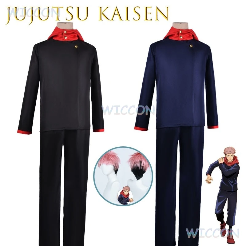 

Ka isen Yuji Itadori Cosplay Costume Anime Cursed Energy Juj utsu Sorcerer Uniform Outfit Accurate Roleplay Battle