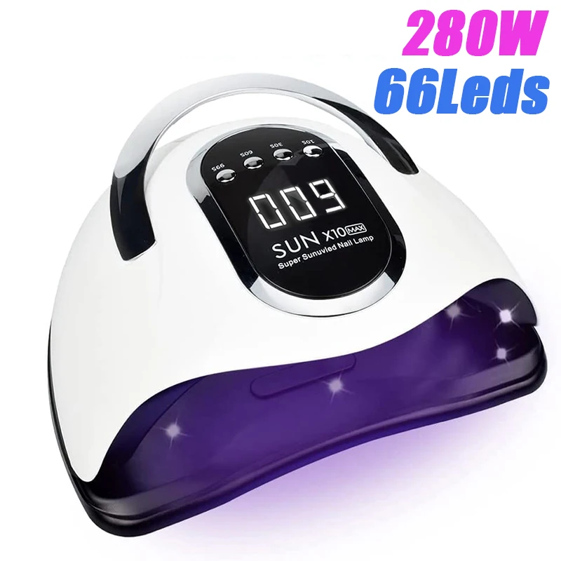 

66LEDs Powerful UV LED Nail Lamp For Drying Nail Gel Polish Dryer With Motion Sensing Professional UV Lampe for Manicure Salon