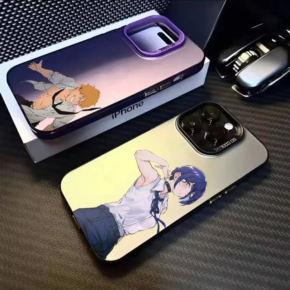 

Chainsaw Denji Man Phone Case For iPhone 17,16,15,14,13,12,11,Mini,Pro,E,MAX White Candy Matte Cover