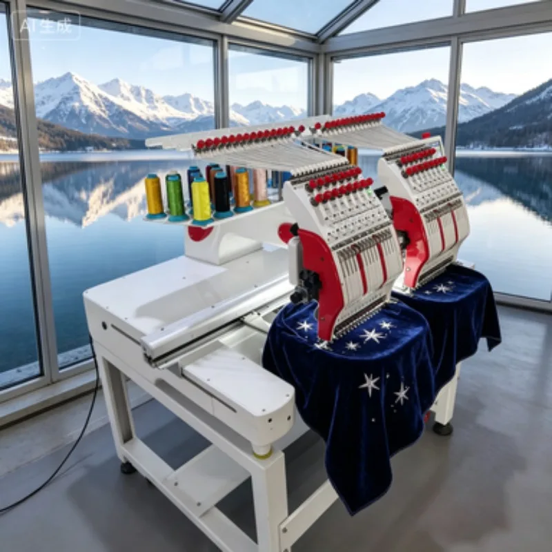 Heavy Industrial Embroidery System 5 Heads 10 Needles Multi Head Embroidery Machine for Garment Factory