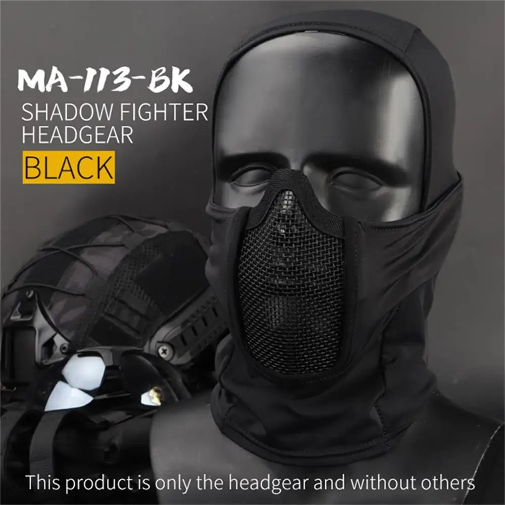 

Tactical Military Mask Head Hood Full Face Windproof Bicycle Cycling Army Headgear Airsoft Hunting Sunscreen Cap Neck Gaiter